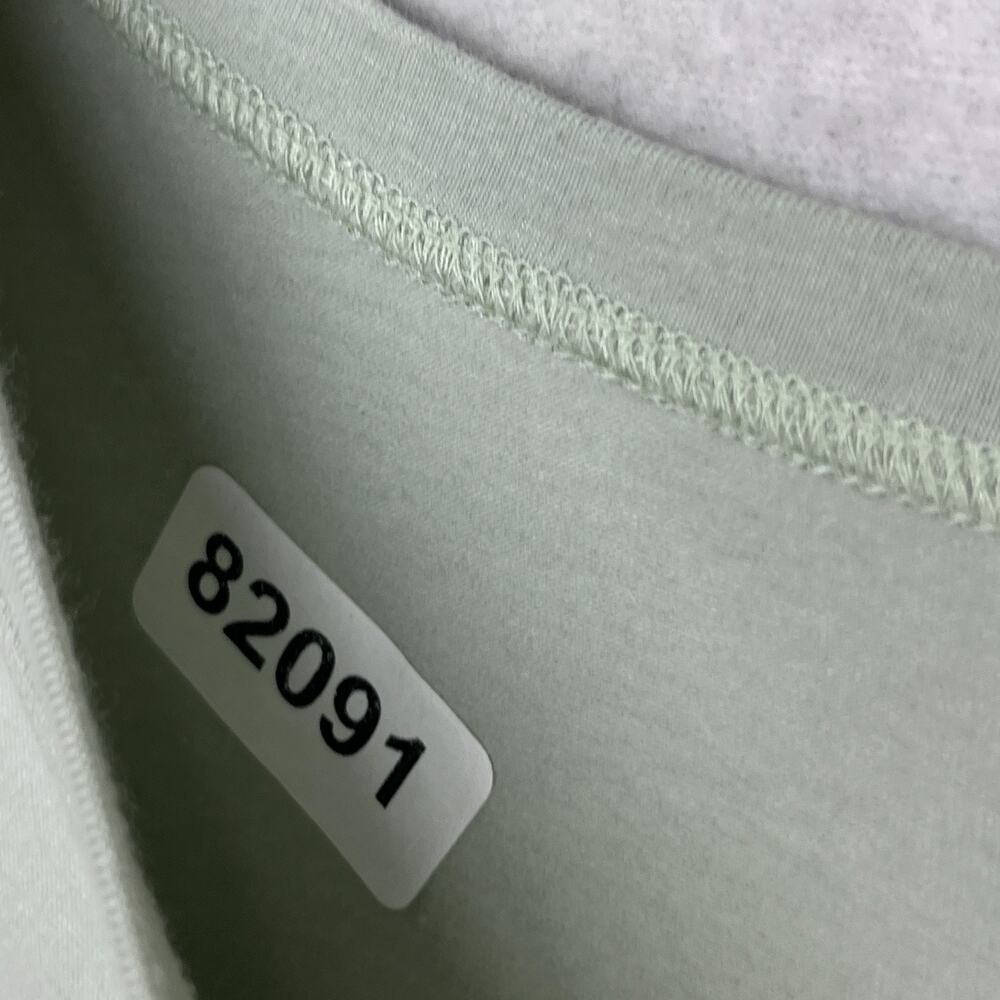 EILEEN FISHER Top M Stretch Organic Cotton Jersey 3/4 Sleeve Basic Green USA - Picture 10 of 10